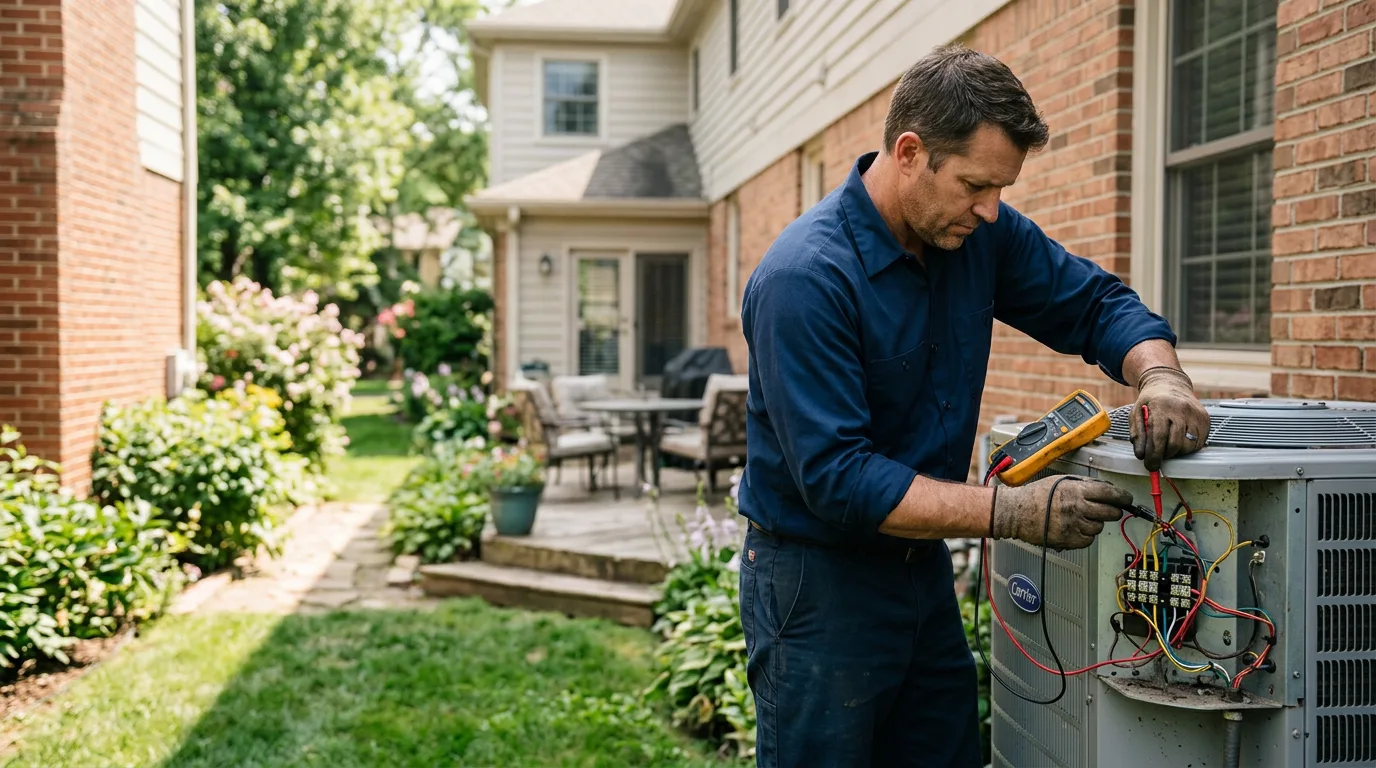 HVAC technician working near Edwards, IL